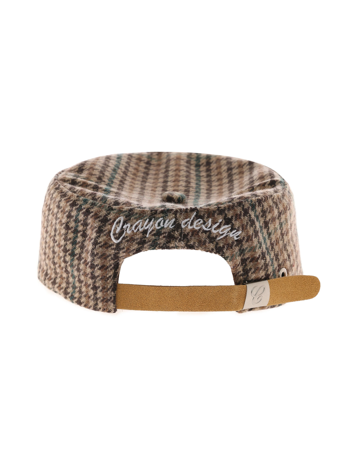 6CRAYON - Houndstooth Flat Top Casual Baseball Cap