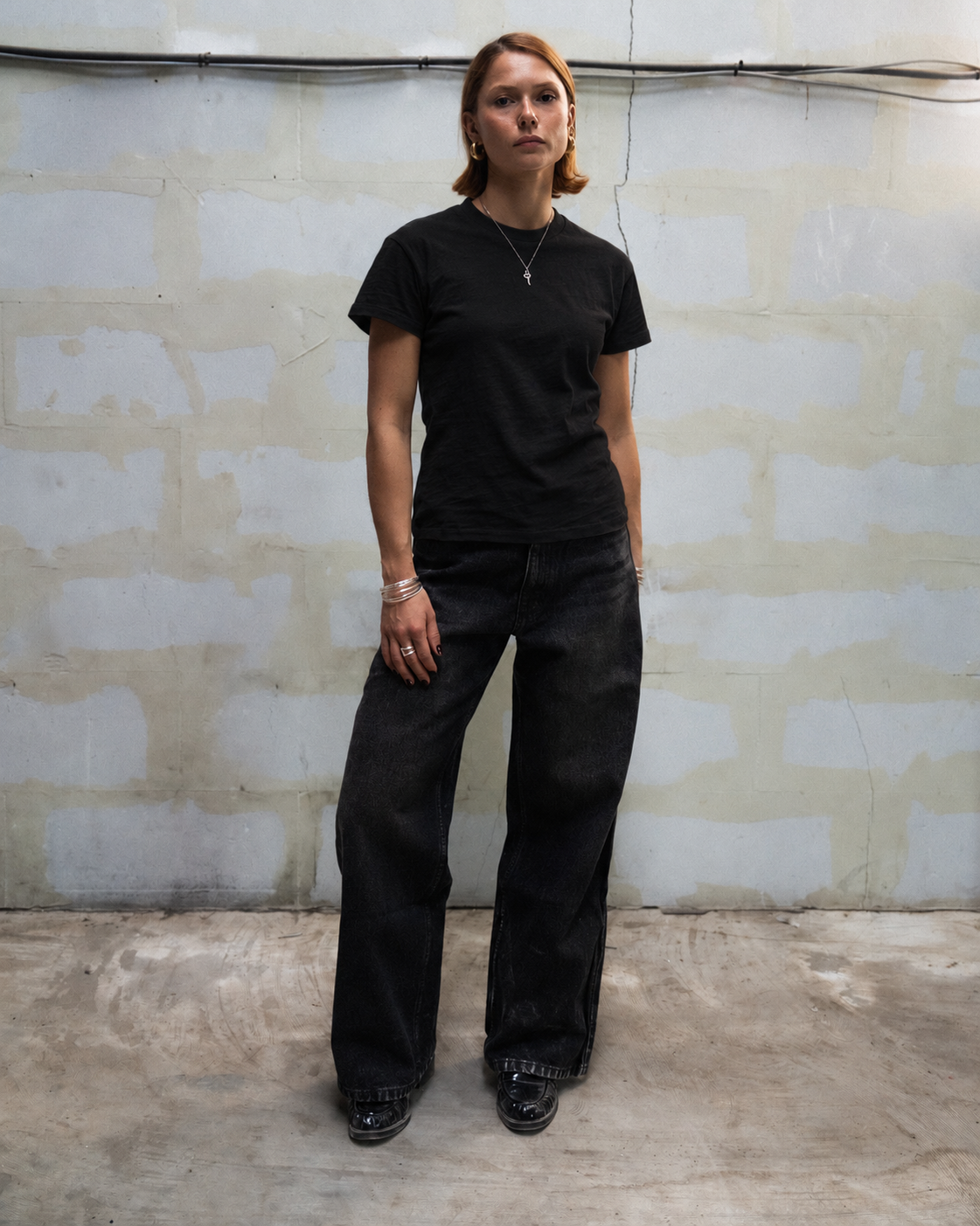UNIFORUM - BABY TEE - BLACK SLUB COTTON