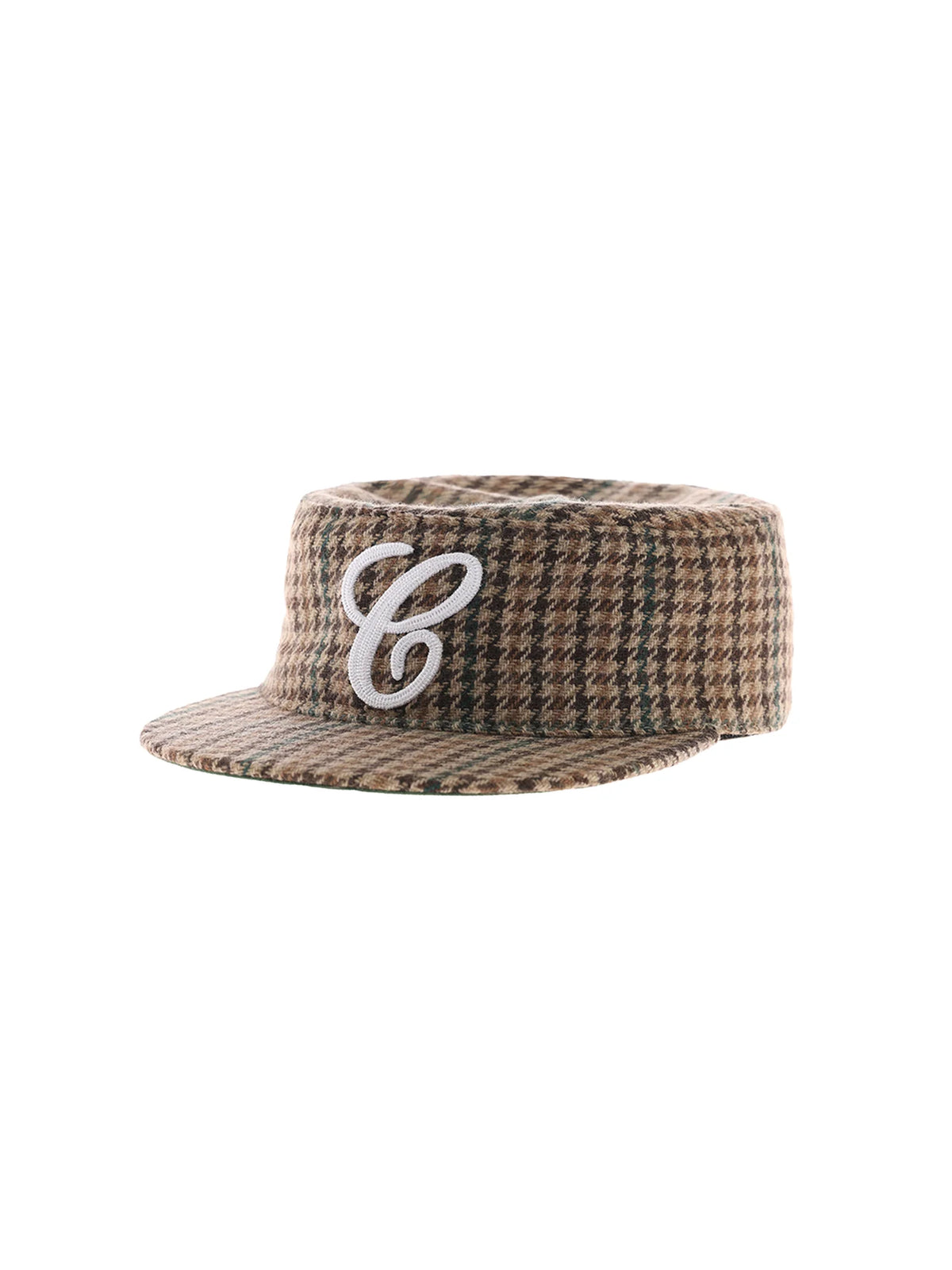 6CRAYON - Houndstooth Flat Top Casual Baseball Cap
