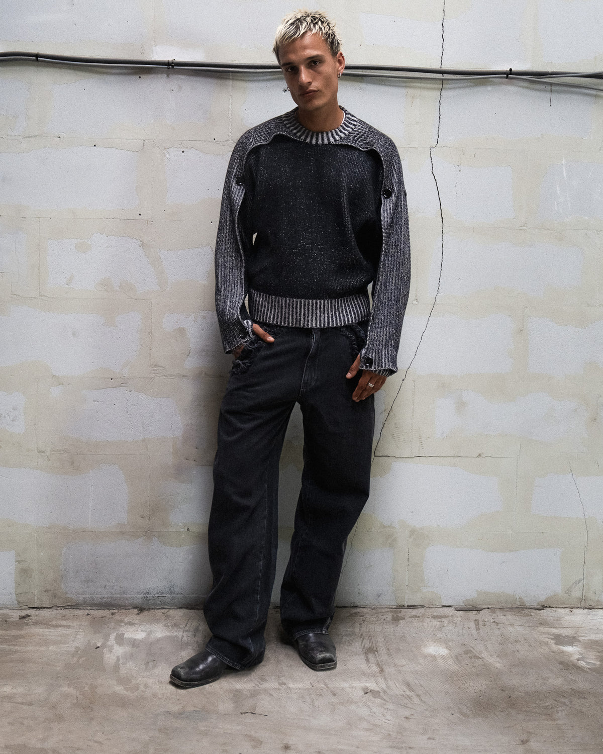 TONAL STUDIOS - SCARF KNIT - BLACK