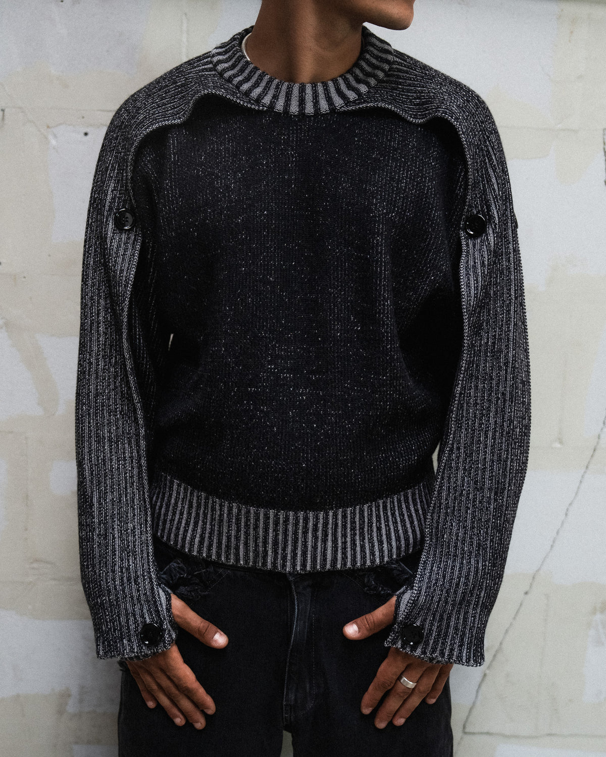TONAL STUDIOS - SCARF KNIT - BLACK