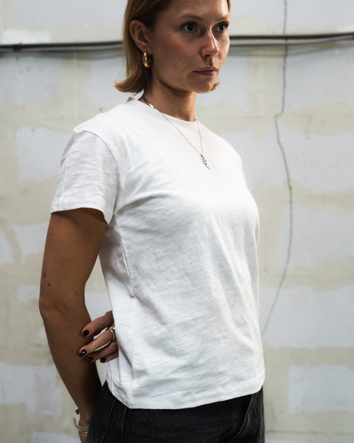 UNIFORUM - BABY TEE - WHITE SLUB COTTON