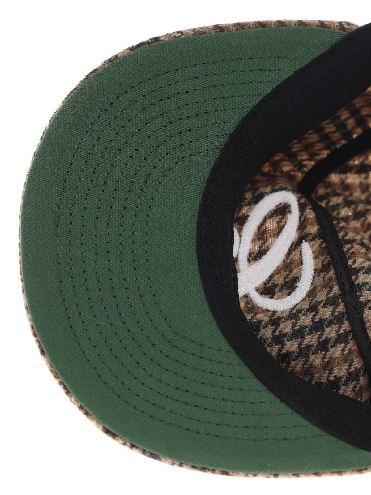 6CRAYON - Houndstooth Flat Top Casual Baseball Cap