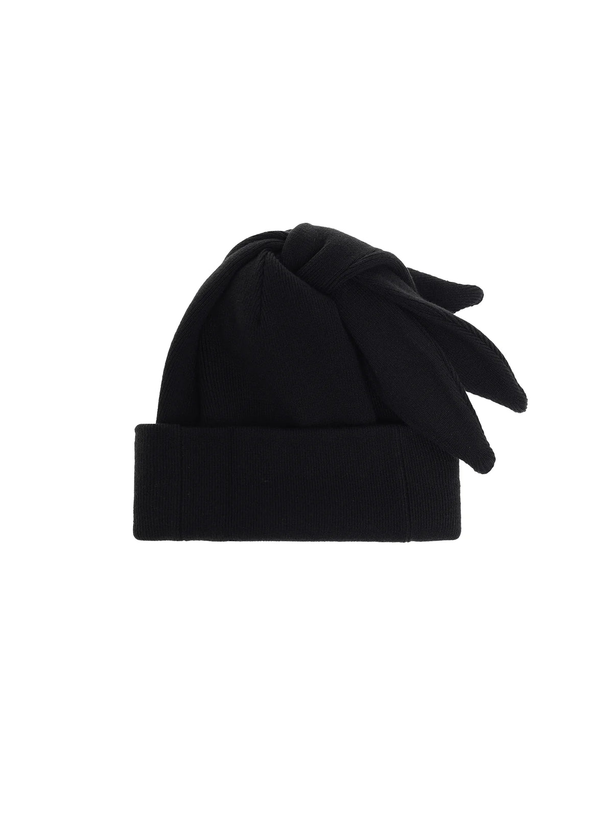 6CRAYON - Multi-Way 3-Ear Knit Beanie (Black)